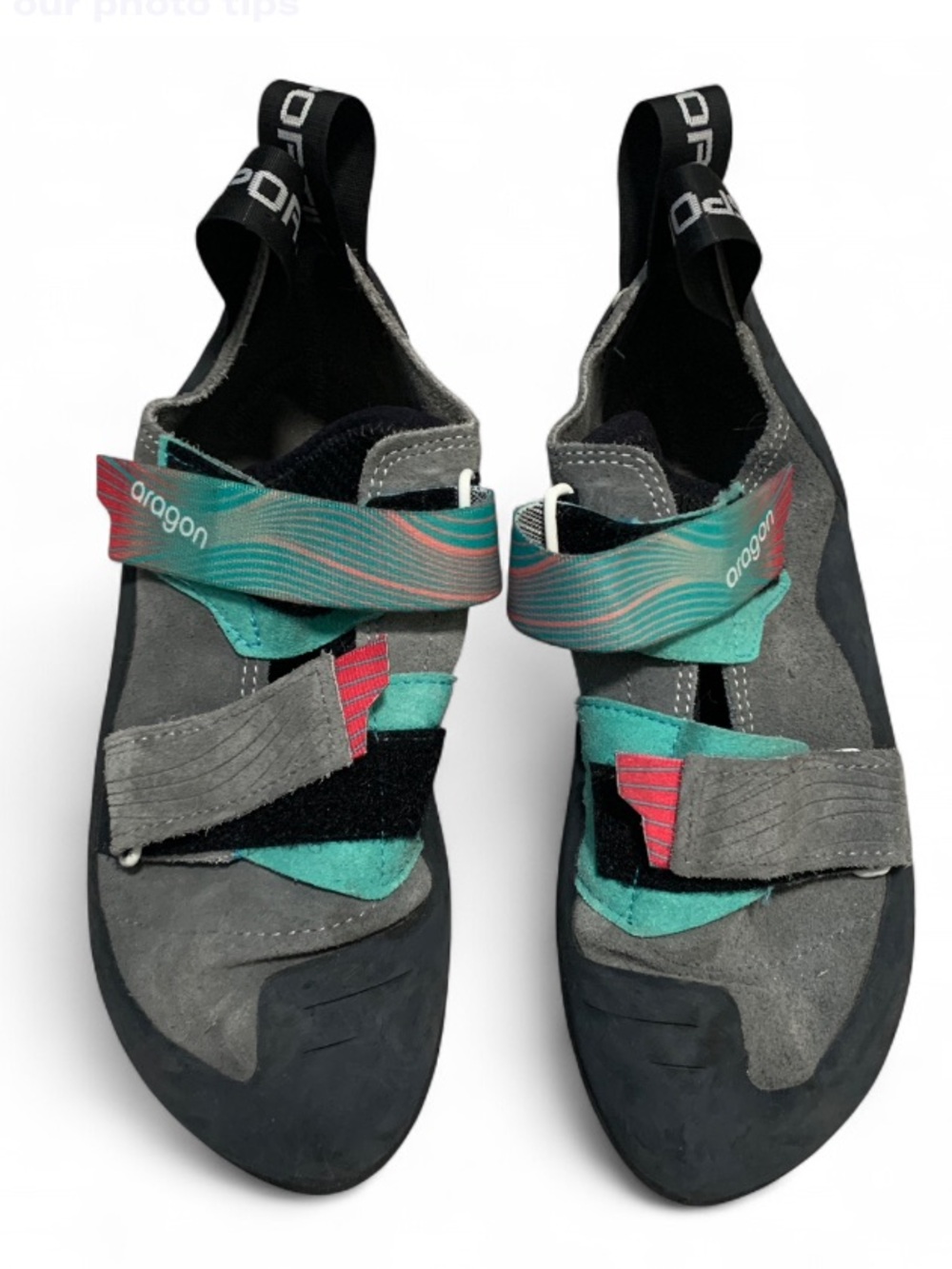 La Sportiva Aragon Gray, Teal & Pink Climbing Shoes